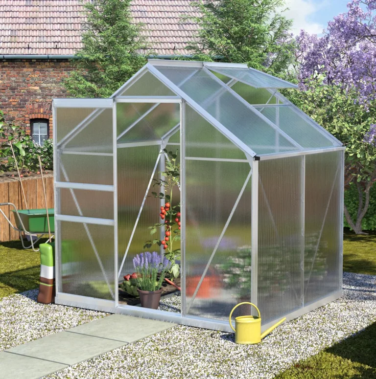 Vitavia Gewächshaus Calypso 3000", Aluminium eloxiert, 3,0 m², 6 mm HKP | Wetterfestes & stabiles Treibhaus | Perfekt für Gemüse & Pflanzen | Robust & langlebig – Bild 7