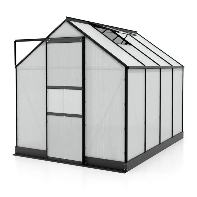 Vitavia Gewächshaus Apollo 2500", schwarz, 2,5 m², 4 mm HKP | Wetterfestes & stabiles Treibhaus | Perfekt für Gemüse & Pflanzen | Robust & langlebig – Bild 7
