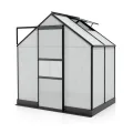 Vitavia Gewächshaus Apollo 2500", schwarz, 2,5 m², 4 mm HKP | Wetterfestes & stabiles Treibhaus | Perfekt für Gemüse & Pflanzen | Robust & langlebig - Thumbnail 1
