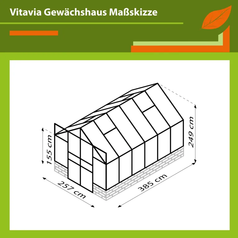 Vitavia Gewächshaus Cassandra 9900", Aluminium eloxiert, 9,9 m², ohne Sockelmauer, 3 mm ESG | Wetterfestes & stabiles Treibhaus | Perfekt für Gemüse & Pflanzen | Robust & langlebig – Bild 2