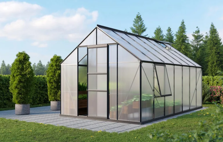 Vitavia Gewächshaus Meridian 1 11500", Aluminium, 11,5 m², 3 mm ESG | Wetterfestes & stabiles Treibhaus | Perfekt für Gemüse & Pflanzen | Robust & langlebig – Bild 5