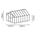 Vitavia Gewächshaus Mars 11500", Aluminium eloxiert, 11,5 m², 4 mm HKP | Wetterfestes & stabiles Treibhaus | Perfekt für Gemüse & Pflanzen | Robust & langlebig - Thumbnail 2