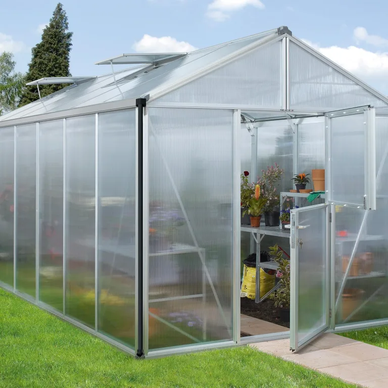 Vitavia Gewächshaus Zeus 8100", Aluminium eloxiert, 8,1 m², 16 mm HKP | Wetterfestes & stabiles Treibhaus | Perfekt für Gemüse & Pflanzen | Robust & langlebig – Bild 3