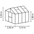 Vitavia Gewächshaus Zeus 8100", Aluminium eloxiert, 8,1 m², 16 mm HKP | Wetterfestes & stabiles Treibhaus | Perfekt für Gemüse & Pflanzen | Robust & langlebig - Thumbnail 2