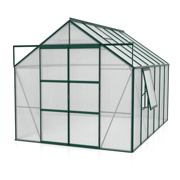 Vitavia Gewächshaus Jupiter 9900", smaragd grün, 9,9 m², 4 mm HKP | Wetterfestes & stabiles Treibhaus | Perfekt für Gemüse & Pflanzen | Robust & langlebig – Bild 3