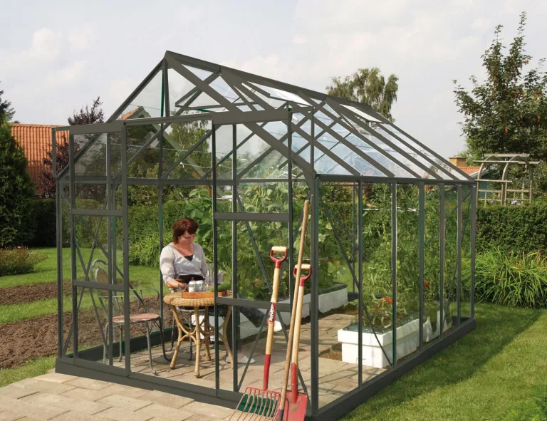Vitavia Gewächshaus Mars 9900", schwarz, 9,9 m², 3 mm ESG | Wetterfestes & stabiles Treibhaus | Perfekt für Gemüse & Pflanzen | Robust & langlebig – Bild 4