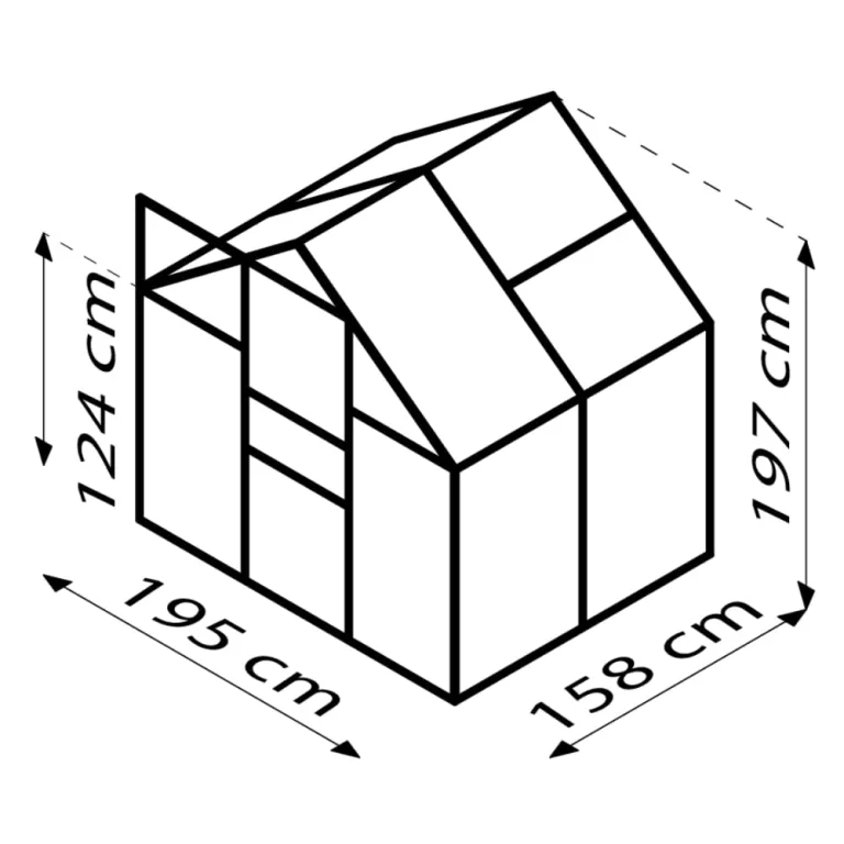Vitavia Gewächshaus Calypso 3000", Aluminium eloxiert, 3,0 m², 4 mm HKP | Wetterfestes & stabiles Treibhaus | Perfekt für Gemüse & Pflanzen | Robust & langlebig – Bild 2
