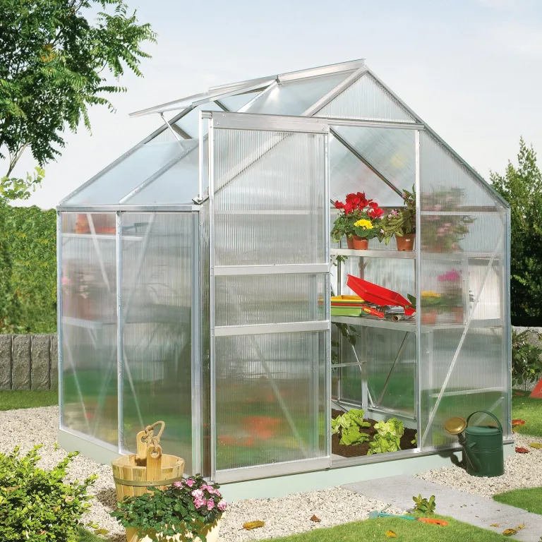 Vitavia Gewächshaus Calypso 3000", Aluminium eloxiert, 3,0 m², 4 mm HKP | Wetterfestes & stabiles Treibhaus | Perfekt für Gemüse & Pflanzen | Robust & langlebig – Bild 4