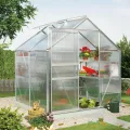 Vitavia Gewächshaus Calypso 3000", Aluminium eloxiert, 3,0 m², 4 mm HKP | Wetterfestes & stabiles Treibhaus | Perfekt für Gemüse & Pflanzen | Robust & langlebig - Thumbnail 7