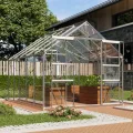 Vitavia Gewächshaus Mars 9900", smaragd grün, 9,9 m², 3 mm ESG | Wetterfestes & stabiles Treibhaus | Perfekt für Gemüse & Pflanzen | Robust & langlebig - Thumbnail 7