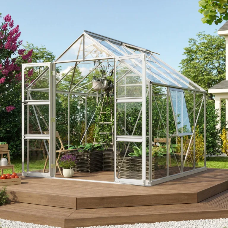 Vitavia Gewächshaus Olymp 6700", Aluminium, 6,7 m², 3 mm ESG | Wetterfestes & stabiles Treibhaus | Perfekt für Gemüse & Pflanzen | Robust & langlebig – Bild 3