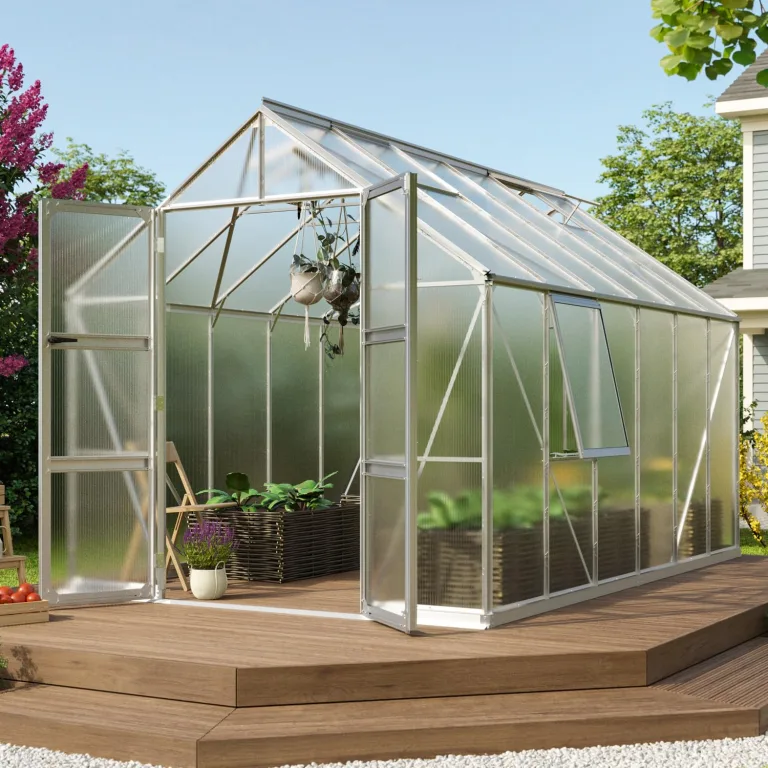 Vitavia Gewächshaus Olymp 6700", Aluminium, 6,7 m², 3 mm ESG | Wetterfestes & stabiles Treibhaus | Perfekt für Gemüse & Pflanzen | Robust & langlebig – Bild 9
