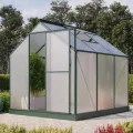 Vitavia Gewächshaus EOS 3100", smaragd, 3,1 m², 4 mm HKP | Wetterfestes & stabiles Treibhaus | Perfekt für Gemüse & Pflanzen | Robust & langlebig - Thumbnail 10