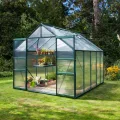 Vitavia Gewächshaus Mars 8300", smaragd grün, 8,3 m², 4 mm HKP | Wetterfestes & stabiles Treibhaus | Perfekt für Gemüse & Pflanzen | Robust & langlebig - Thumbnail 1