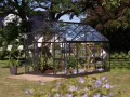 Vitavia Gewächshaus Mars 8300", schwarz, 8,3 m², 3 mm ESG | Wetterfestes & stabiles Treibhaus | Perfekt für Gemüse & Pflanzen | Robust & langlebig - Thumbnail 4