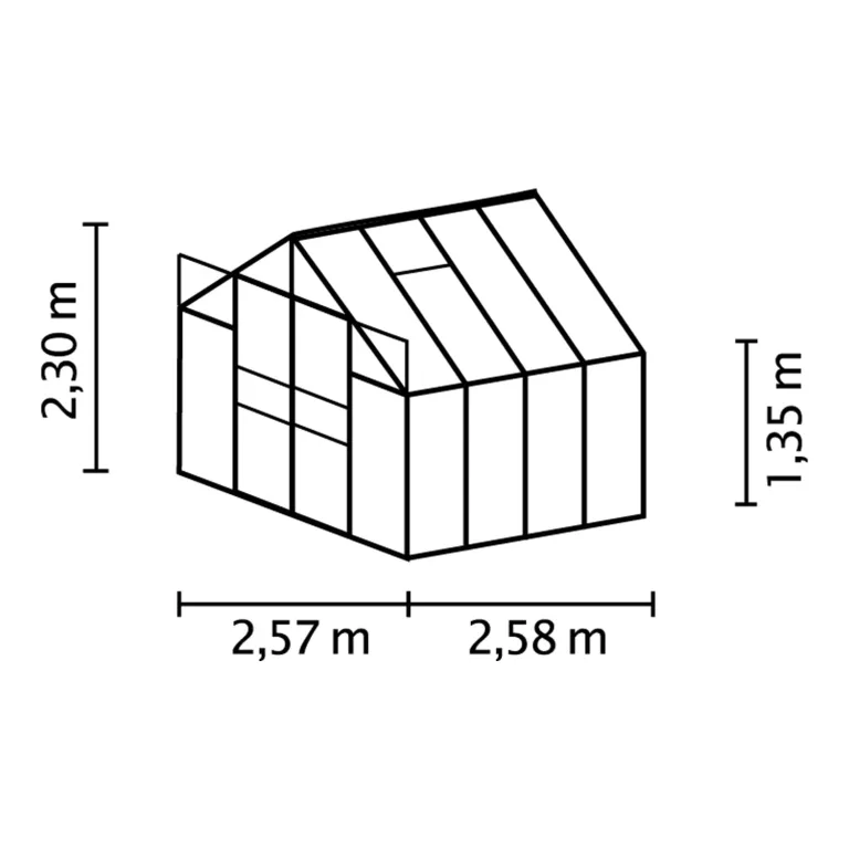Vitavia Gewächshaus Mars 6700", smaragd grün, 6,7 m², 3 mm ESG | Wetterfestes & stabiles Treibhaus | Perfekt für Gemüse & Pflanzen | Robust & langlebig – Bild 3