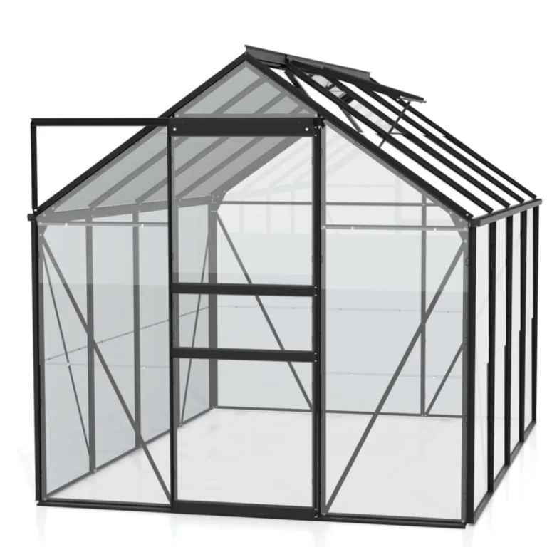 Vitavia Gewächshaus Venus 6200", smaragd grün, 6,2 m², 4 mm HKP | Wetterfestes & stabiles Treibhaus | Perfekt für Gemüse & Pflanzen | Robust & langlebig – Bild 8