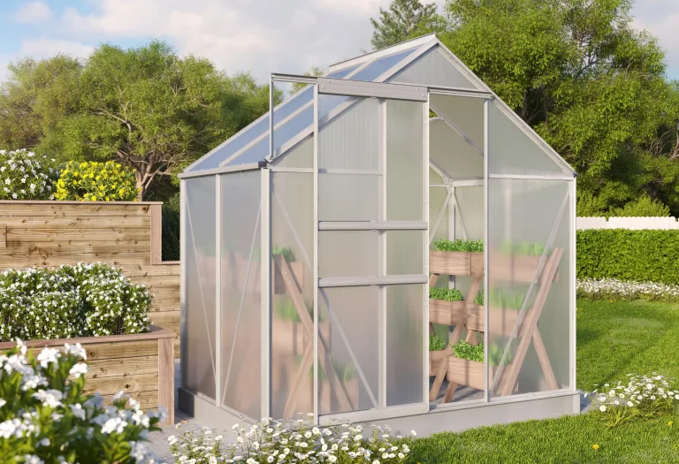Vitavia Gewächshaus Comet 6200", Aluminium, 6,2 m², 4 mm HKP | Wetterfestes & stabiles Treibhaus | Perfekt für Gemüse & Pflanzen | Robust & langlebig – Bild 8