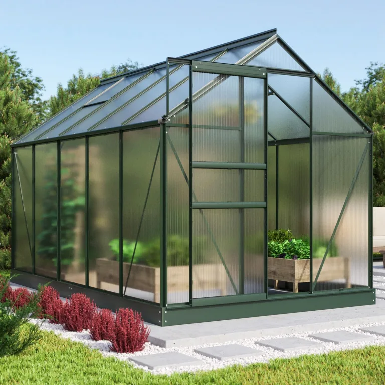 Vitavia Gewächshaus Comet 6200", Aluminium, 6,2 m², 4 mm HKP | Wetterfestes & stabiles Treibhaus | Perfekt für Gemüse & Pflanzen | Robust & langlebig – Bild 9