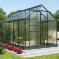 Vitavia Gewächshaus Comet 6200", Aluminium, 6,2 m², 4 mm HKP | Wetterfestes & stabiles Treibhaus | Perfekt für Gemüse & Pflanzen | Robust & langlebig - Thumbnail 9