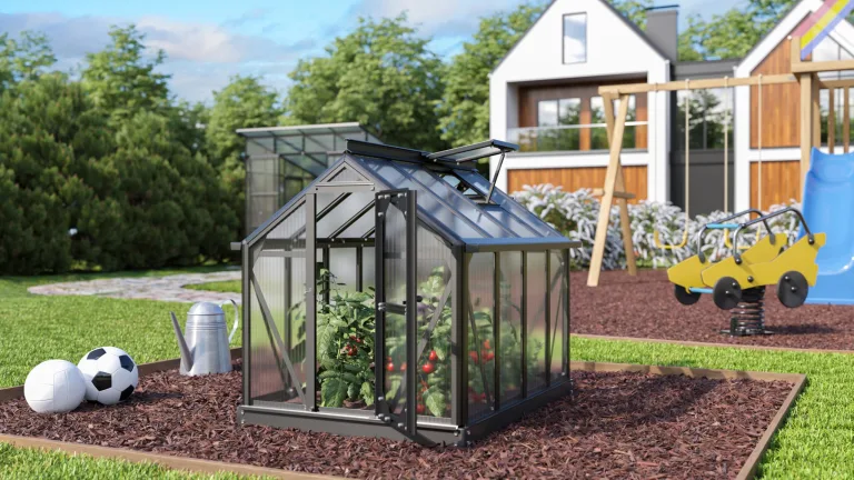 Vitavia Minigewächshaus Merlin, Aluminium eloxiert, HKP ca. 4mm | Wetterfestes & stabiles Treibhaus | Perfekt für Gemüse & Pflanzen | Robust & langlebig – Bild 6