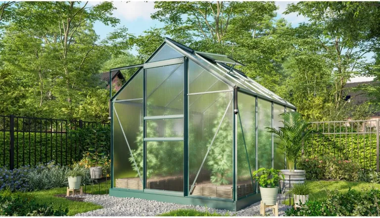 Vitavia Gewächshaus Marley inkl. Ready2Grow Zubehör-Set, Aluminium eloxiert, 2,5 m², 6 mm HKP | Wetterfestes & stabiles Treibhaus | Perfekt für Gemüse & Pflanzen | Robust & langlebig – Bild 12