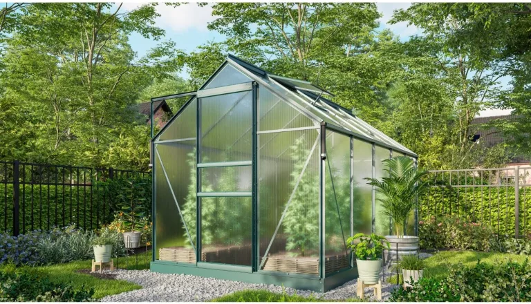Vitavia Gewächshaus Marley inkl. Ready2Grow Zubehör-Set, Aluminium eloxiert, 2,5 m², 6 mm HKP | Wetterfestes & stabiles Treibhaus | Perfekt für Gemüse & Pflanzen | Robust & langlebig – Bild 4