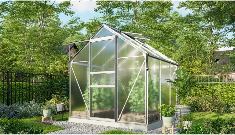 Vitavia Gewächshaus Marley inkl. Ready2Grow Zubehör-Set, Aluminium eloxiert, 2,5 m², 6 mm HKP | Wetterfestes & stabiles Treibhaus | Perfekt für Gemüse & Pflanzen | Robust & langlebig – Bild 7