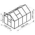 Vitavia Gewächshaus Calypso 5800", smaragd grün, 5,8 m², 6 mm HKP | Wetterfestes & stabiles Treibhaus | Perfekt für Gemüse & Pflanzen | Robust & langlebig - Thumbnail 2