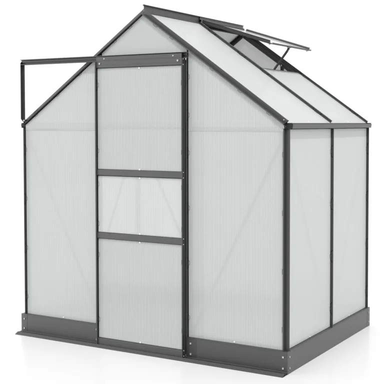 Vitavia Gewächshaus Apollo 2500", smaragd grün, 2,5 m², 4 mm HKP | Wetterfestes & stabiles Treibhaus | Perfekt für Gemüse & Pflanzen | Robust & langlebig – Bild 8