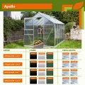 Vitavia Gewächshaus Apollo 2500", smaragd grün, 2,5 m², 4 mm HKP | Wetterfestes & stabiles Treibhaus | Perfekt für Gemüse & Pflanzen | Robust & langlebig - Thumbnail 3