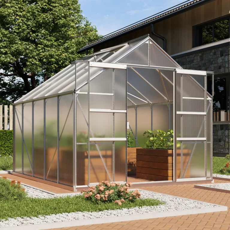 Vitavia Gewächshaus Mars 8300", Aluminium eloxiert, 8,3 m², 4 mm HKP | Wetterfestes & stabiles Treibhaus | Perfekt für Gemüse & Pflanzen | Robust & langlebig – Bild 1