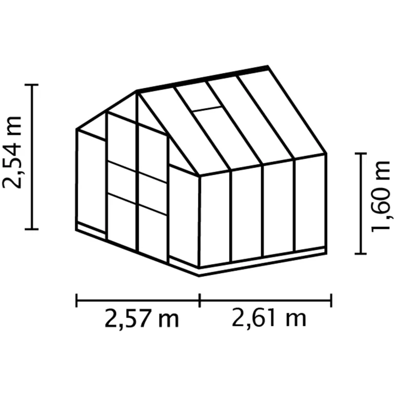Vitavia Gewächshaus Domus 6700", smaragd, 6,7 m², 4 mm HKP | Wetterfestes & stabiles Treibhaus | Perfekt für Gemüse & Pflanzen | Robust & langlebig – Bild 2