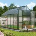 Vitavia Gewächshaus Domus 6700", smaragd, 6,7 m², 4 mm HKP | Wetterfestes & stabiles Treibhaus | Perfekt für Gemüse & Pflanzen | Robust & langlebig - Thumbnail 6