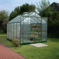 Vitavia Gewächshaus Mars 8300", smaragd grün, 8,3 m², 6 mm HKP | Wetterfestes & stabiles Treibhaus | Perfekt für Gemüse & Pflanzen | Robust & langlebig - Thumbnail 4