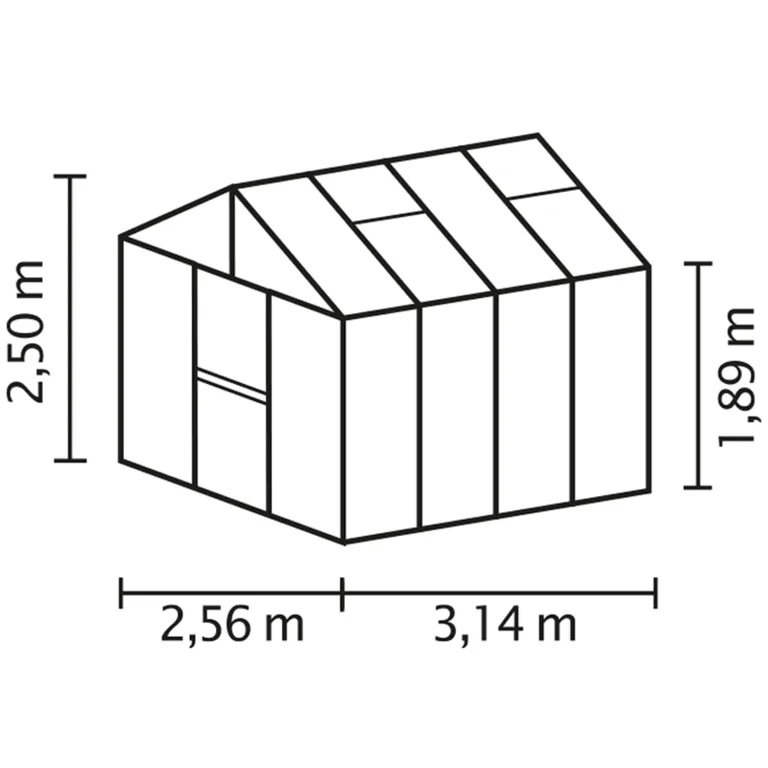 Vitavia Gewächshaus Zeus 8100", Aluminium eloxiert, 8,1 m², 3 mm ESG, 10 mm HKP | Wetterfestes & stabiles Treibhaus | Perfekt für Gemüse & Pflanzen | Robust & langlebig – Bild 2