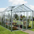 Vitavia Gewächshaus Zeus 8100", Aluminium eloxiert, 8,1 m², 3 mm ESG, 10 mm HKP | Wetterfestes & stabiles Treibhaus | Perfekt für Gemüse & Pflanzen | Robust & langlebig - Thumbnail 4