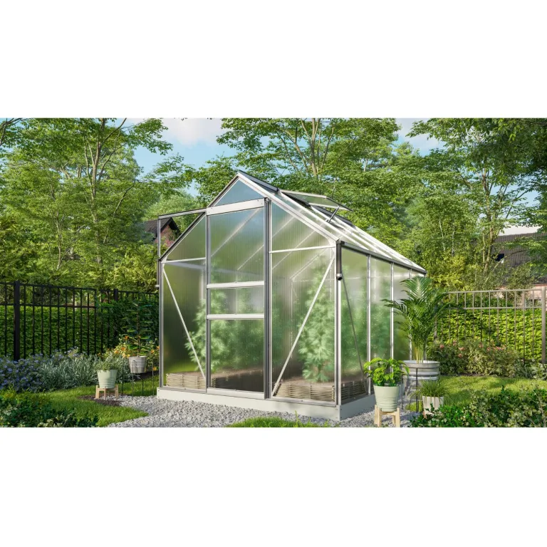 Vitavia Gewächshaus Marley inkl. Ready2Grow Zubehör-Set, schwarz, 2,5 m², 6 mm HKP | Wetterfestes & stabiles Treibhaus | Perfekt für Gemüse & Pflanzen | Robust & langlebig – Bild 8