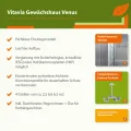 Vitavia Gewächshaus Venus 6200", Aluminium eloxiert, 6,2 m², 4 mm HKP | Wetterfestes & stabiles Treibhaus | Perfekt für Gemüse & Pflanzen | Robust & langlebig - Thumbnail 4