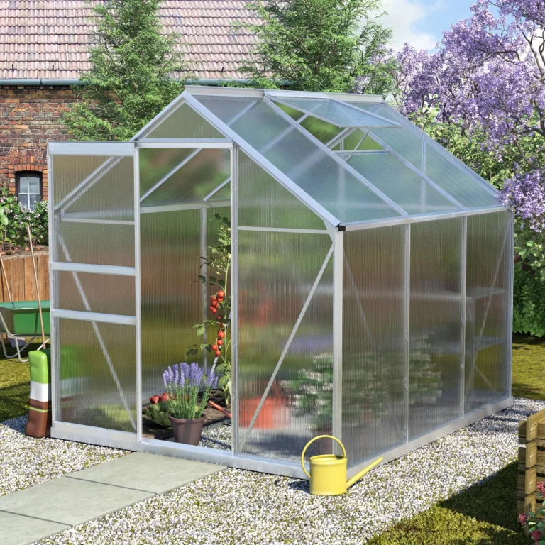 Vitavia Gewächshaus Calypso 5800", Aluminium eloxiert, 5,8 m², 4 mm HKP | Wetterfestes & stabiles Treibhaus | Perfekt für Gemüse & Pflanzen | Robust & langlebig – Bild 8