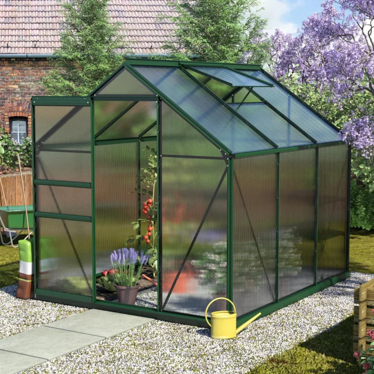 Vitavia Gewächshaus Calypso 5800", Aluminium eloxiert, 5,8 m², 4 mm HKP | Wetterfestes & stabiles Treibhaus | Perfekt für Gemüse & Pflanzen | Robust & langlebig – Bild 5