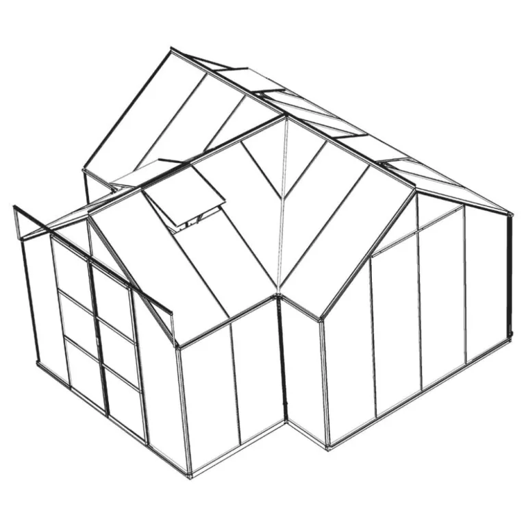 Vitavia Gewächshaus Sirona, smaragd grün, 13 m², 3 mm ESG | Wetterfestes & stabiles Treibhaus | Perfekt für Gemüse & Pflanzen | Robust & langlebig – Bild 4