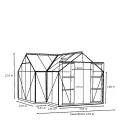 Vitavia Gewächshaus Sirona, smaragd grün, 13 m², 3 mm ESG | Wetterfestes & stabiles Treibhaus | Perfekt für Gemüse & Pflanzen | Robust & langlebig - Thumbnail 2