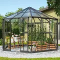 Vitavia Gewächshaus Pi 9000", weiß, 3 mm ESG | Wetterfestes & stabiles Treibhaus | Perfekt für Gemüse & Pflanzen | Robust & langlebig - Thumbnail 8