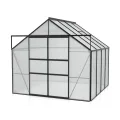 Vitavia Gewächshaus Mars 6700", schwarz, 6,7 m², 6 mm HKP | Wetterfestes & stabiles Treibhaus | Perfekt für Gemüse & Pflanzen | Robust & langlebig - Thumbnail 2