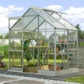 Vitavia Gewächshaus Kapitol 2500", schwarz, 2,5 m², 3 mm ESG, 6 mm HKP | Wetterfestes & stabiles Treibhaus | Perfekt für Gemüse & Pflanzen | Robust & langlebig - Thumbnail 6
