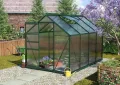 Vitavia Gewächshaus Calypso 5800", schwarz, 5,8 m², 4 mm HKP | Wetterfestes & stabiles Treibhaus | Perfekt für Gemüse & Pflanzen | Robust & langlebig - Thumbnail 5