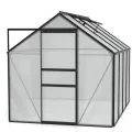 Vitavia Gewächshaus Venus 6200", schwarz, 6,2 m², 4 mm HKP | Wetterfestes & stabiles Treibhaus | Perfekt für Gemüse & Pflanzen | Robust & langlebig - Thumbnail 9