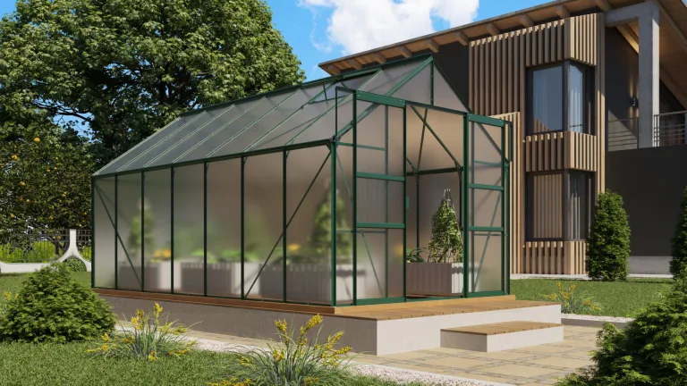 Vitavia Gewächshaus Mars 11500", smaragd grün, 11,5 m², 4 mm HKP | Wetterfestes & stabiles Treibhaus | Perfekt für Gemüse & Pflanzen | Robust & langlebig – Bild 1