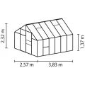 Vitavia Gewächshaus Meridian 1 9900", schwarz, 9,9 m², 4 mm HKP | Wetterfestes & stabiles Treibhaus | Perfekt für Gemüse & Pflanzen | Robust & langlebig - Thumbnail 2